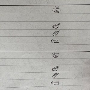 Gray Lined Notepad with Icon Design